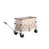 Chariot De Jardin Pliable Polyvalent, Équipé De Grandes Roues Tout-terrain Adaptées Aux Surfaces Sableuses. Couleur Beige.