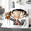 1pc Mr Beans Video Adventures flannel Blanket for Super Soft Cute Comfort Blanket for Travel Bedding Couch Sofa Blanket Y73044
