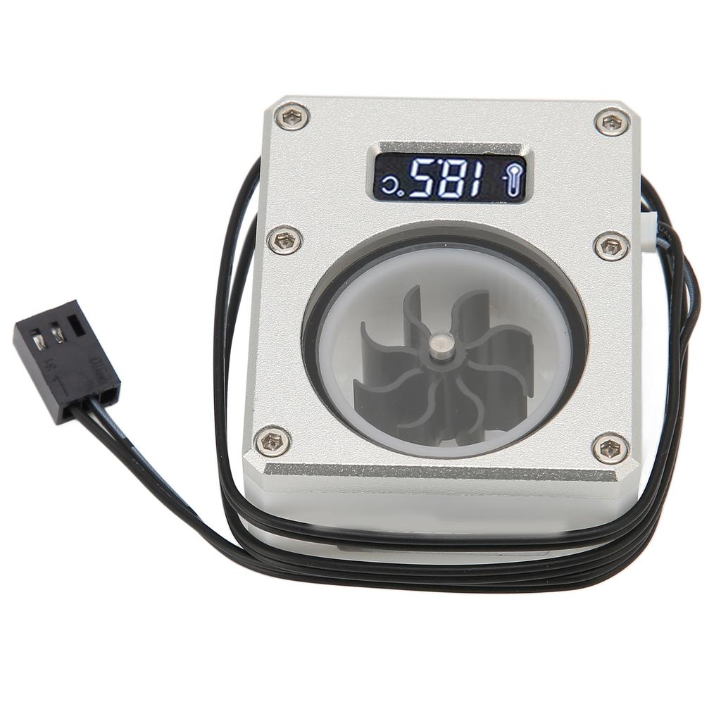PC Water Cooling Meter 12V Small 3pin Interface G1 4 Thread Durable Acrylic Rustproof Computer Flow Meter for PC