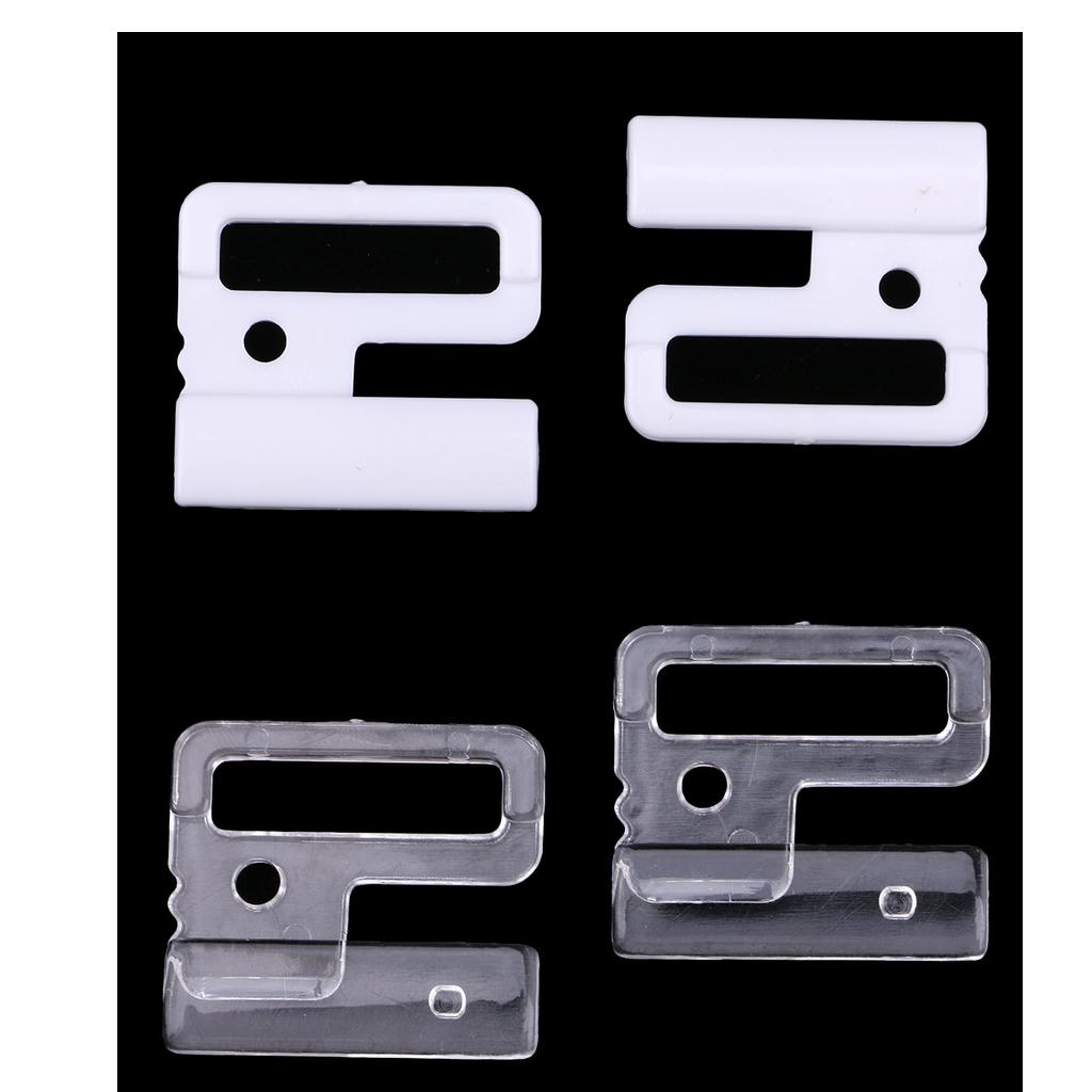 10 комплектов зажимов для бюстгальтера, купальников, кликеров, бикини, застежка спереди, зажимы с пряжкой, белые