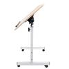 Mobile Standing Desk with Wheels Height Adjustment Folding Portable Rolling Laptop Desk for Home Bedside  