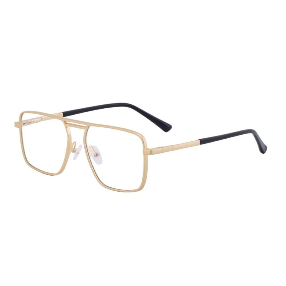 Punk Double Beam Sun Glasses Big Frame Men Eyewear Personalized Square Sunglasses Unisex