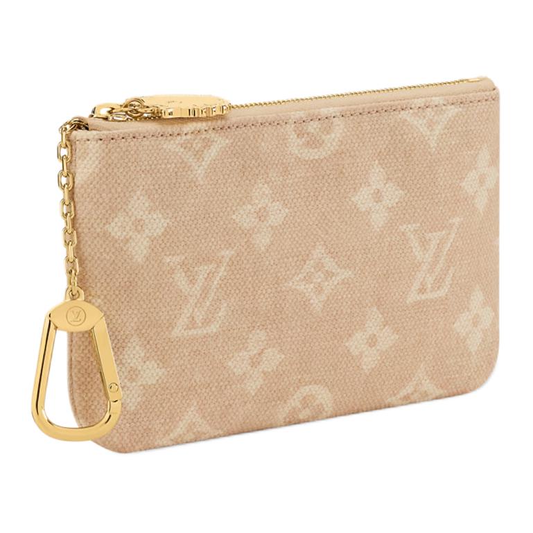 Louis Vuitton Key Pouch S Meowgram Canvas Women Wallets Cream M25758