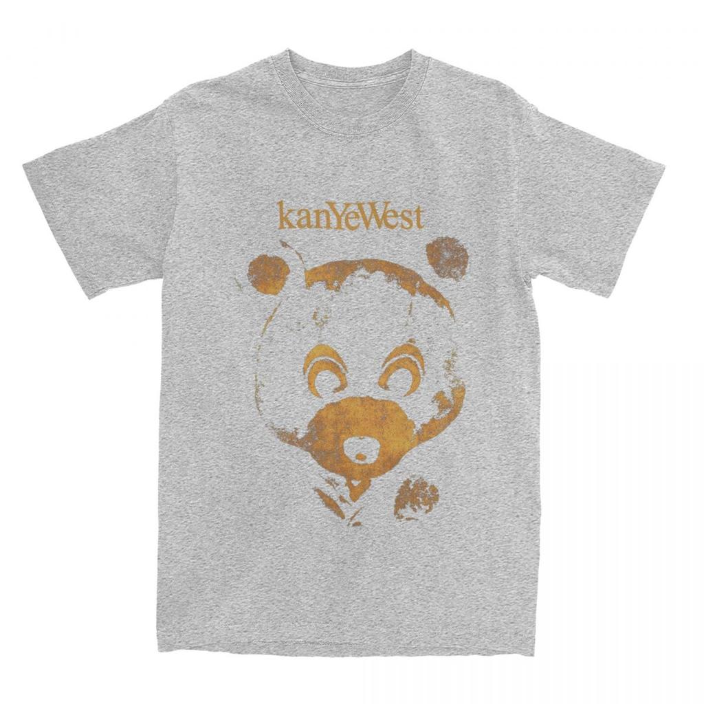 Hiphop Kanye West College Dropout Bear T Shirts Apparel Unisex Women Cotton Hip Hop Rapper Tshirt Short Sleeve Graphic Printing