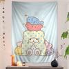 Cute Cartoon Marumofubiyori Cartoon Tapestry for Living Room Home Dorm Decor INS Home Decor