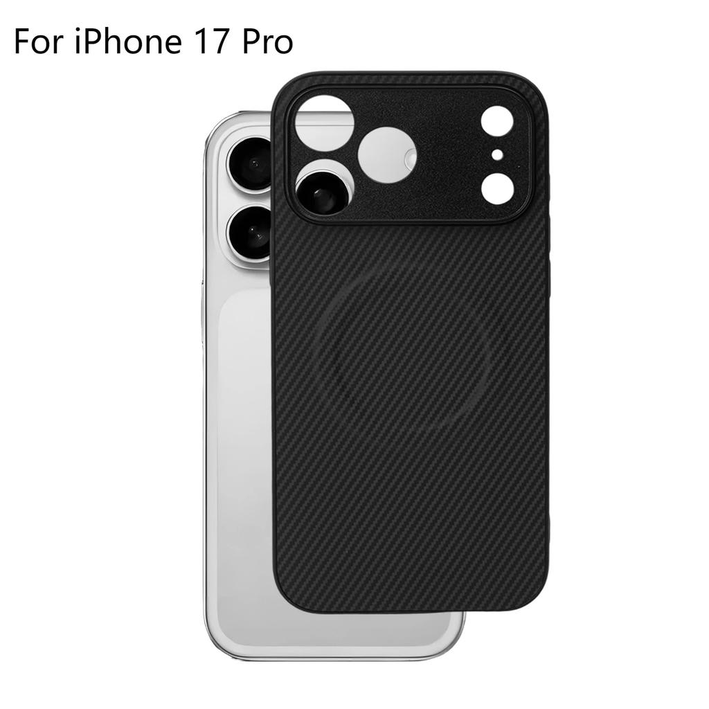 Carbon Fiber for 17 Pro Case Strong Magnetic Phone Case Slim Thin Smooth TPU Bumper for 17/17 Pro/17 Air/17 ProMax