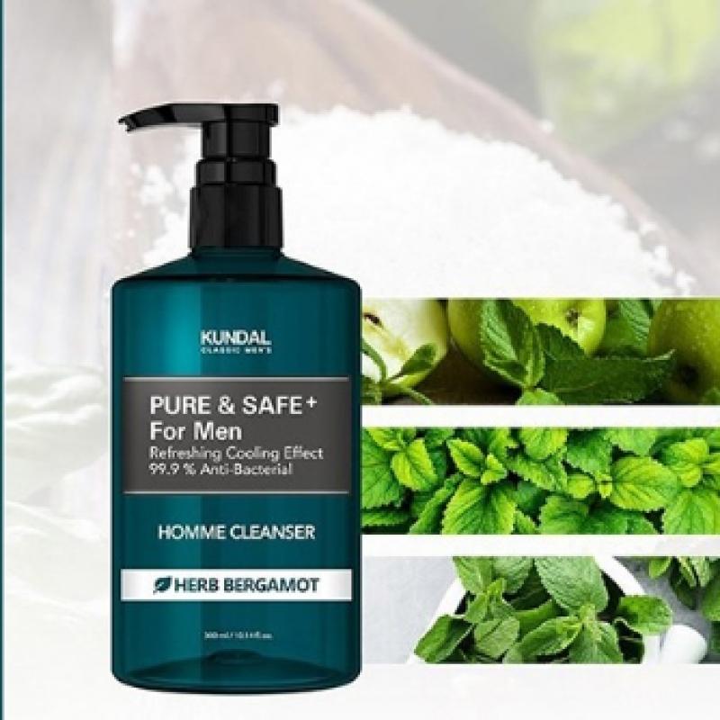 Kundal Pure   Safe Cooling Men S cleanSer 300ml Herbal Bergamot