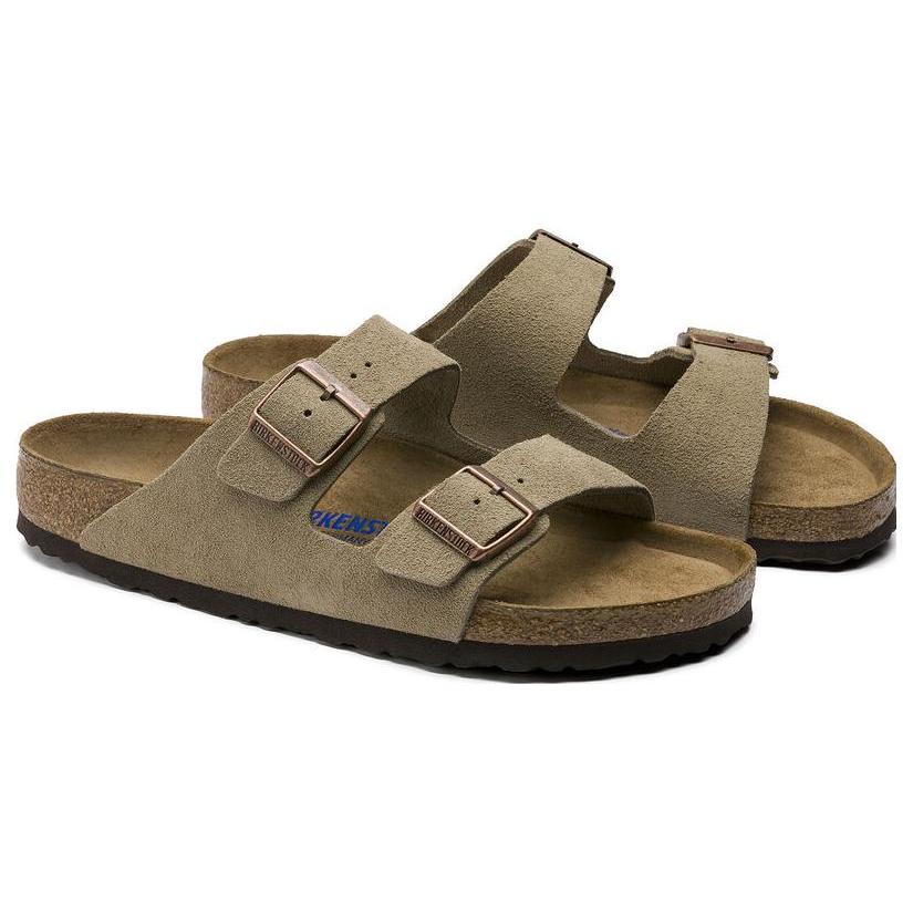 Birkenstock Arizona Мягкие шлепанцы-сабо с стелькой Унисекс Тауп Обычный 0951301