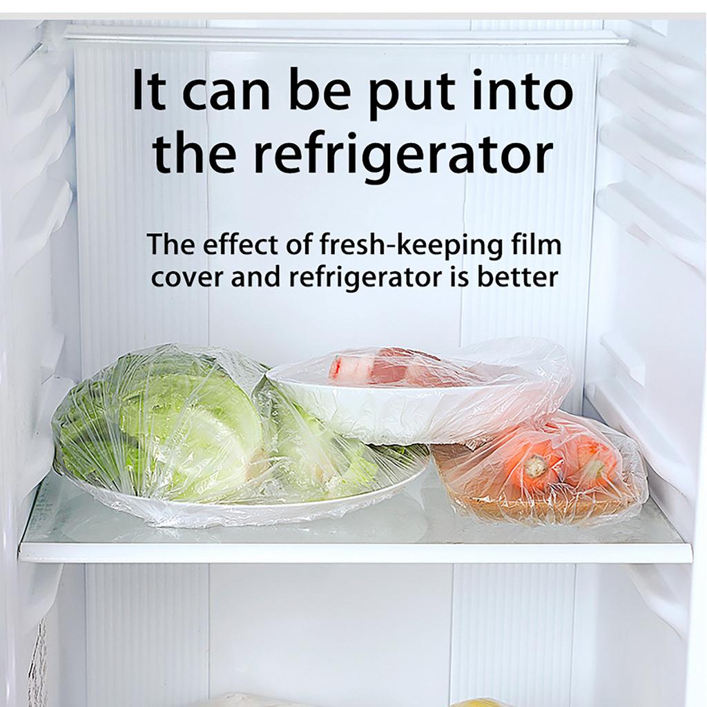 Универсальные пакеты для хранения свежих продуктов, эластичные пластиковые крышки для еды для еды (200 шт.)