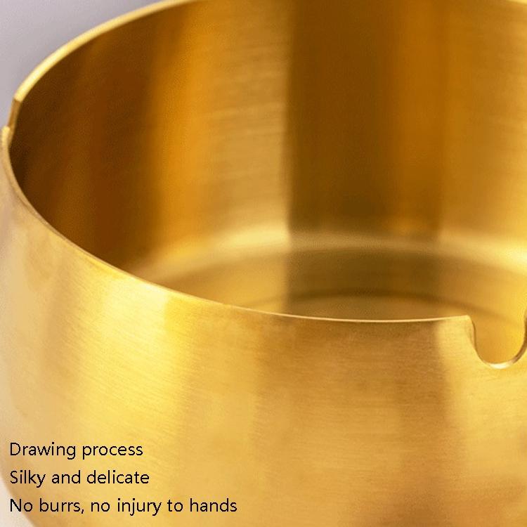 Thickened Stainless Steel Ashtray Windproof And Drop-Proof Ashtray, Specification: Small