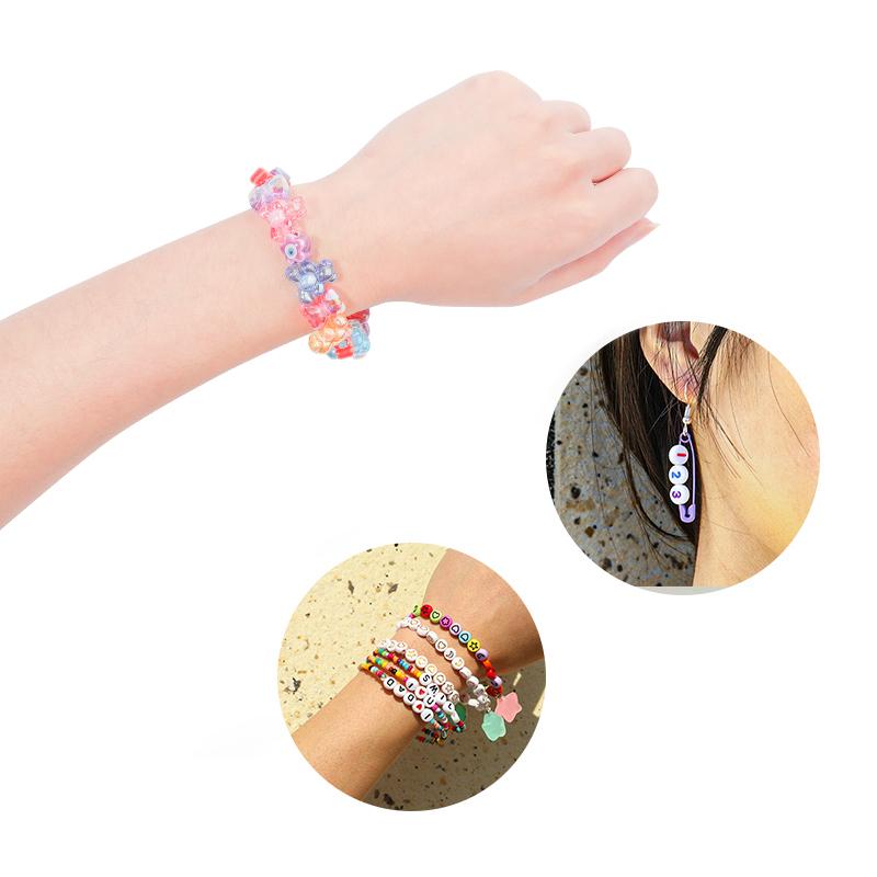 10Pcs/Lot 10mm Ceramic Beads Colorful Flower Shaped Evil Eye Large Hole Loose Beads For Bracelet Necklace Diy Jewelry Making