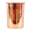 Copper Water Glasses with Embossed Design, Drinkware & Serveware, Ayurvedic Health Benefits, 300 Ml Capacity, Set of 6