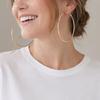 1 Pair Big Hoop Earrings for Women Girls, Round Circle Hoop Earrings, Lightweight Minimalist Jewelry Gifts for Her