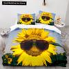 Желтый Подсолнухи King Queen Пододеяльник Красивый Цветочный Комплект Постельного Белья для Детей Девочек Женщин Девчачьи Милые Цветы Мягкий Пододеяльник