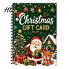 Festive Gift Card Organizer Holographic Christmas Book, 7x5 Spiral Bound Holiday Keepsake Booklet, 10-Page Decorative Present Accessories Greeting
