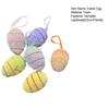 6 шт. Пасхальные яйца с подвесной нитью, пенопластовые подвесные украшения, полосатое разноцветное украшение для пасхального дерева