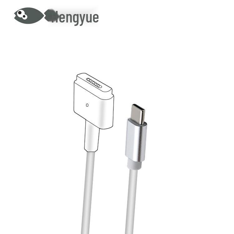 USB-C To MagSafe 2/3 Magnetic Laptop Charging Cable with T-Head for Fast PD Charging