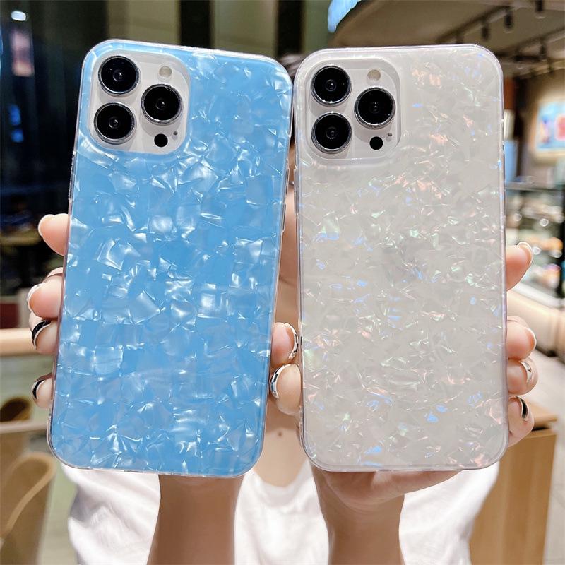 Мечтательный Силиконовый Чехол с Ракушками для iPhone 16 Pro Max - Защитная Крышка с Перламутром