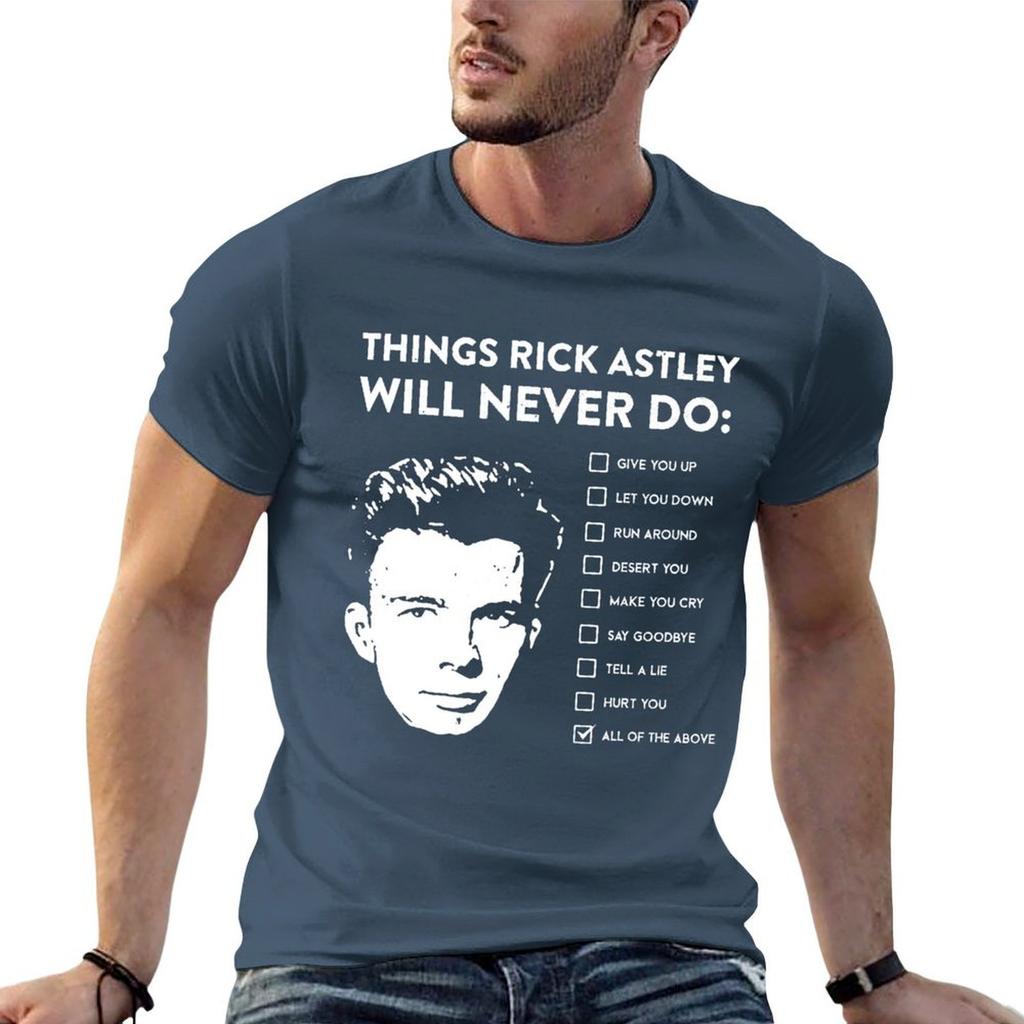 Birthday Gifts Things Rick Astley Will Never Do Active Halloween Tshirt Sporty Casual Quick Dry Tshirt