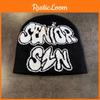 Hat Fashion Knitted With Letter Embroidery Design For Teens Fall Seasons Waer