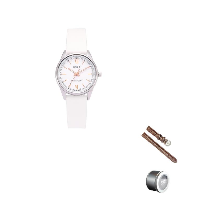 Casio Женские Стандартные Серия 28,2 мм Белые Часы LTP-V005L-7B3