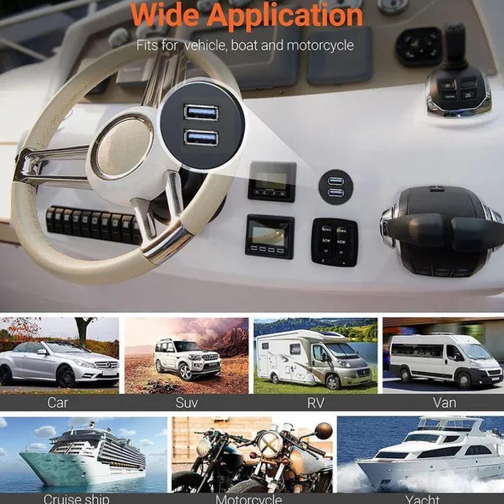 Панель USB 3.0 для скрытой установки, удлинительный кабель, двойной USB-разъем, автодоставка, панель приборной панели мотоцикла, кабель-удлинитель для передачи данных 1/2 м