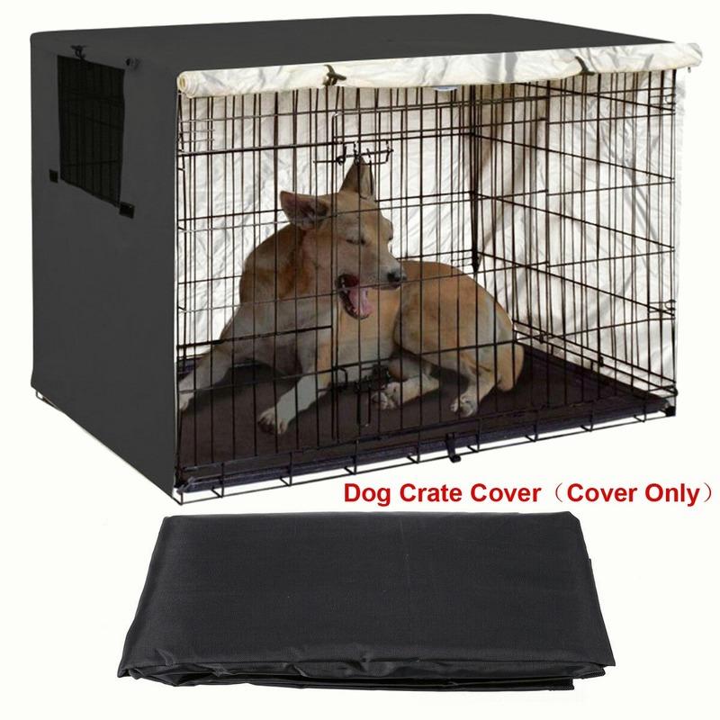 Чехол для клетки для собак, прочный - полиэстер, универсальный чехол для питомника для домашних животных, подходит для проволочной клетки для собак шириной 24-48 дюймов