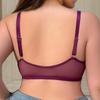 Front-opening Plus-size Underwear for Women with Large Breasts, Small Breathable Lace Large Cup Bra