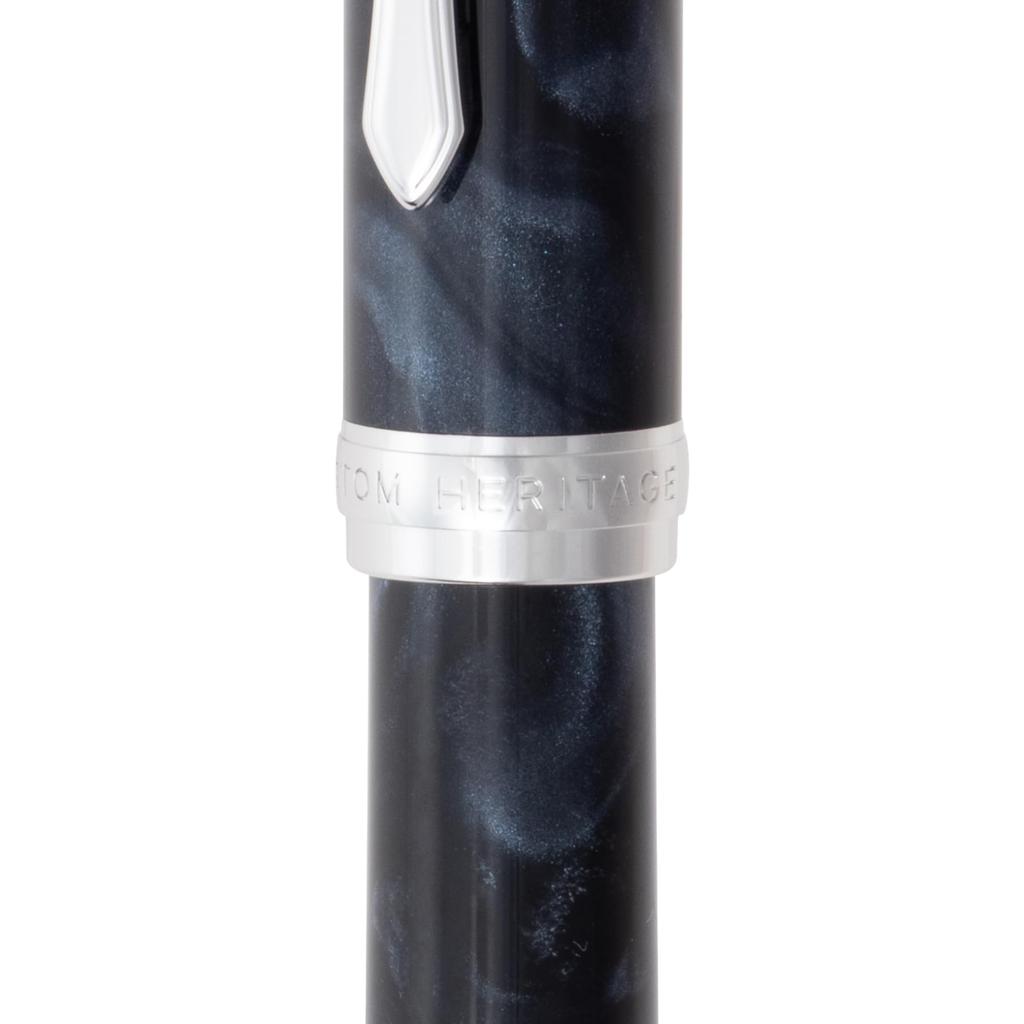 Pilot Перьевая ручка Custom Heritage SE, средний стержень, мраморная, 14K золото, (M), Черный, FKVH3MRMABM, Перо.