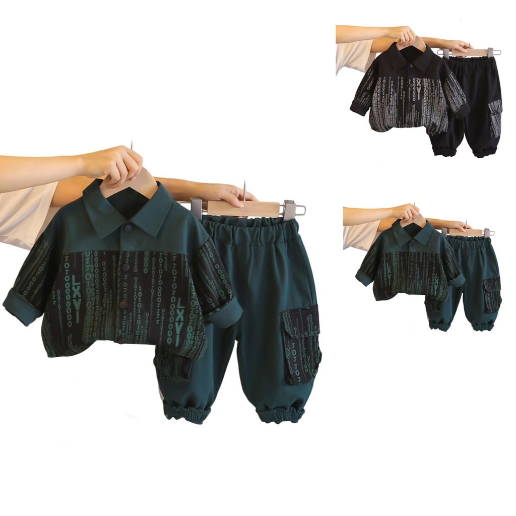 Детский повседневный комплект с длинным рукавом, удобные наряды для повседневной носки