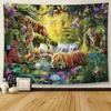 Лесной зверь Тигр Декоративный гобелен Офис Гостиная Декор Домашний Настенный Гобелен