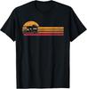 Retro Camper Van Silhouette T-Shirt for Camping Enthusiasts