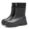 thick-soled women's fixed integrated cotton rain shoes winter tide shoes sports shoes waterproof shoes thermal cover rubber shoes work rain boots