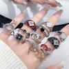 Новое роскошное кольцо-стек из лунного камня с капающим маслом, открытое кольцо для наслоения, личность, высокое чувство, нишевый дизайн, кольцо на указательный палец