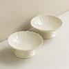 Dessert Bowl Light Luxury Tall Bowl Household Ceramic Bowl Restaurant Delicate Tableware Dim Sum Bowl Ice Cream Fruit Bowl