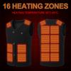 16 Places Heated Vest Men Women Usb Heated Jacket Fleece Thermal Vest Hunting Vest Winter