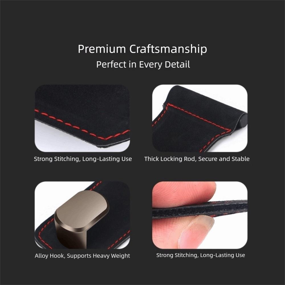 Metal Car Seat Hook Suede Car Handbag Holder Universal Hanging Bag Hook Co-Pilot Storage Box