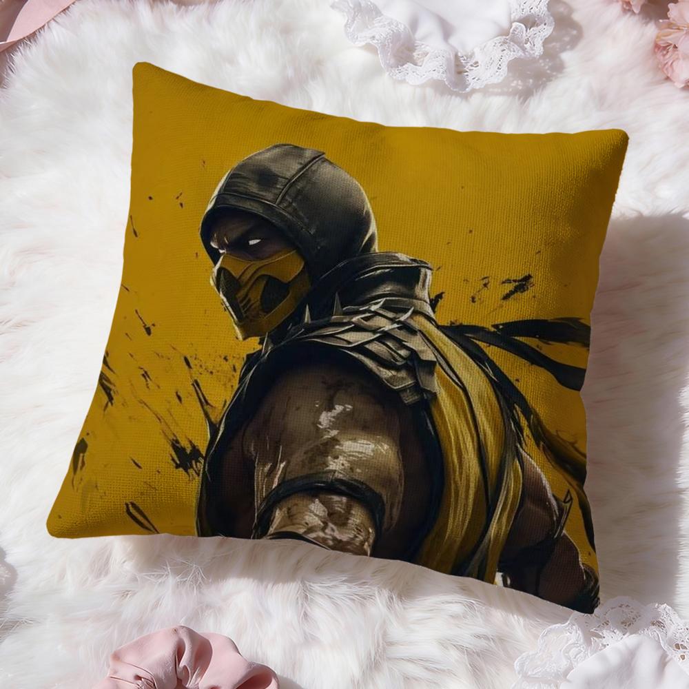 Игровой чехол для подушки M-Mortal Kombat Премиум-комфорт Двусторонний чехол для подушки - Дизайн "Два в одном" для любой комнаты и салона автомобиля