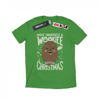 Женская/дамская футболка бойфренда из хлопка Wookiee Little Christmas