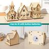 Christmas Decorations Glowing Log Cabin Snow House Xmas Tree Home Desktop Decor DIY Gifts Sets Window Ornaments Cute Wood Crafts