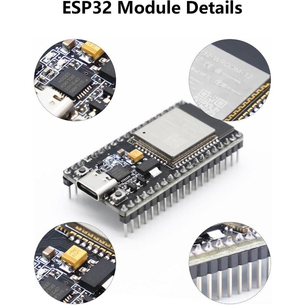 Плата разработки ESP-WROOM-32 ESP32 ESP-32S 2,4 ГГц Двухъядерный Микроконтроллер Процессор Интегрированный 30-контактный/38-контактный