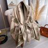 Korean Version Of Jacquard Warm Fashion Temperament Scarf Dual-Purpose Air-Conditioned Room Shawl Thickened Shawl