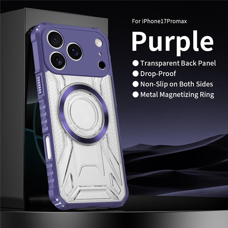 Applicable To IPhone17ProMax Magnetic Mobile Phone Case Magsafe Magnetic Suction 16Pro Transparent 15 Protective Case All-inclusive