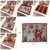Insulation Christmas Table Mats Placemat Ornament Crossweave Woven Plate Mats Christmas Placemat