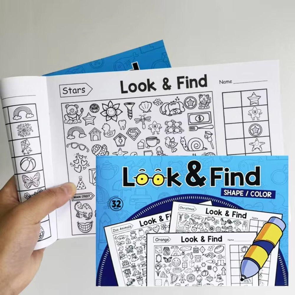 Enhance Visual Perception Fun Coloring Book Look & Find Game Book Children Gift