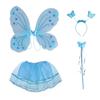 TENDYCOCO Fairy Wings Dress for Kids, Cute Cosplay Costume, Stage Prop, Transformation Accessory, Party Supplies, Halloween, Christmas