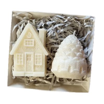 Набор новогодних свечей, Аромасвечи ручной работы NWN-126 Печенье-ваниль с корицей (76681018)