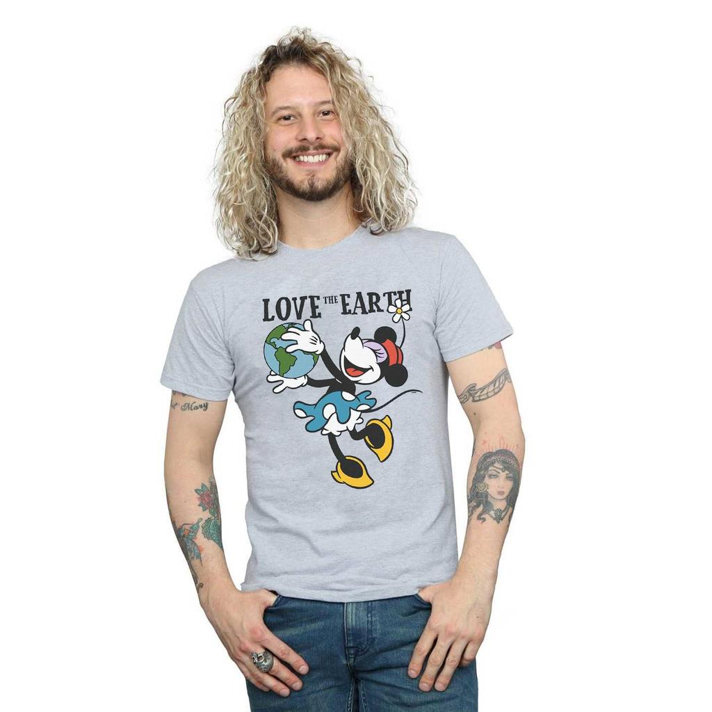 Disney Mens Mickey Mouse Love The Earth T-Shirt