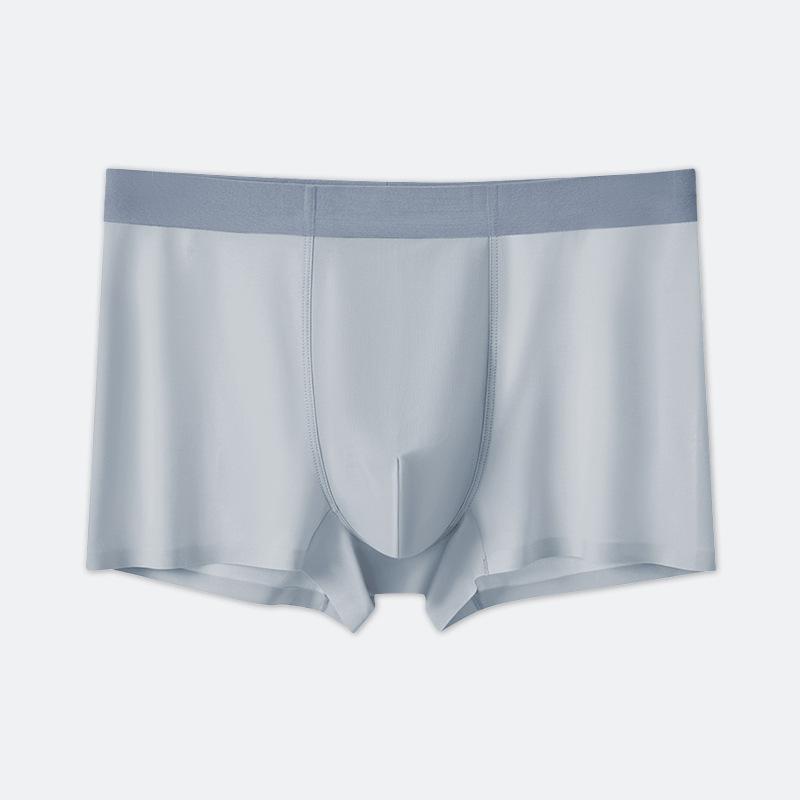 Мужское нижнее белье большого размера дышащее быстросохнущее трусы с плоским углом летнее прохладное ледяной шелк нижнее белье для мужчин