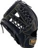ZETT Youth Soft Steer Baseball Glove Black LL BJGB74550F (All-Around) (1900) Size